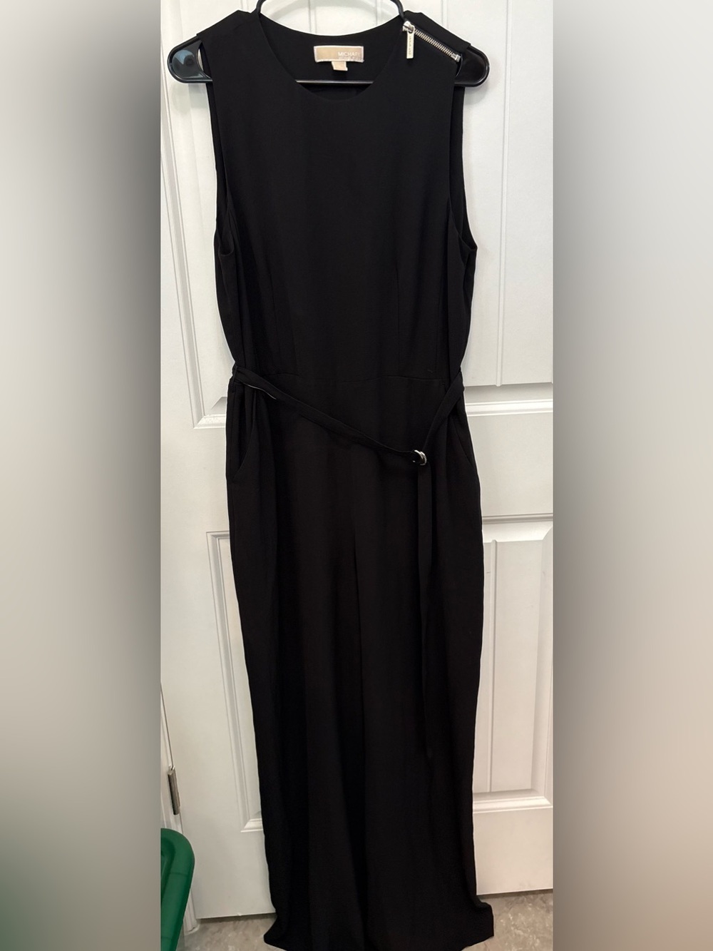 Michael by Michael Kors Black Sleeveless Belted jumpsuit. Size 14.